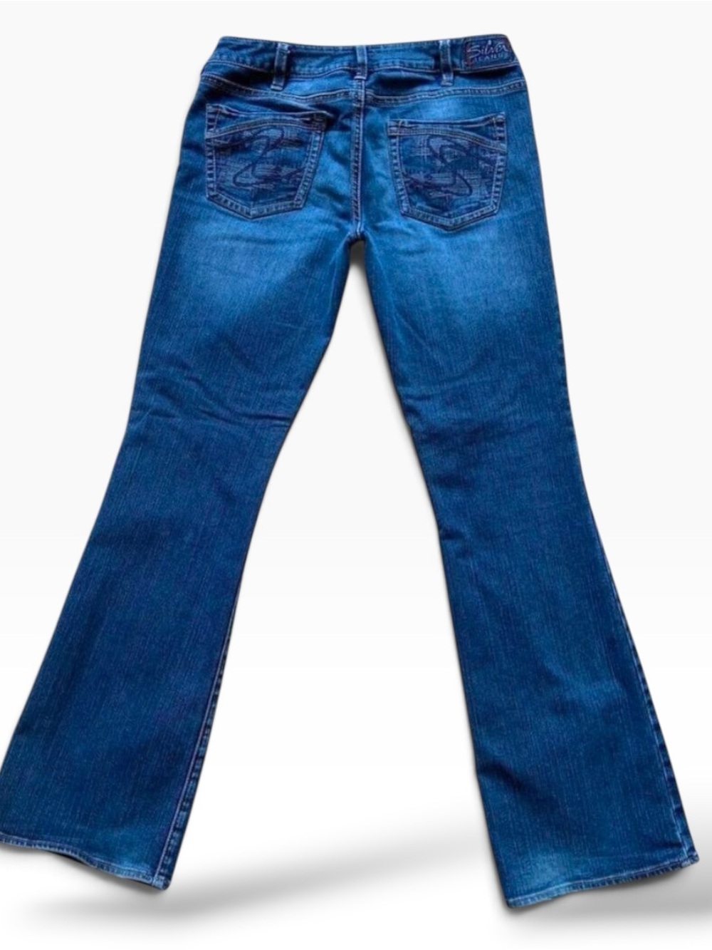 Western Silver Suki Aiko bootcut jeans Mid rise stretchy blue denim Size 30.